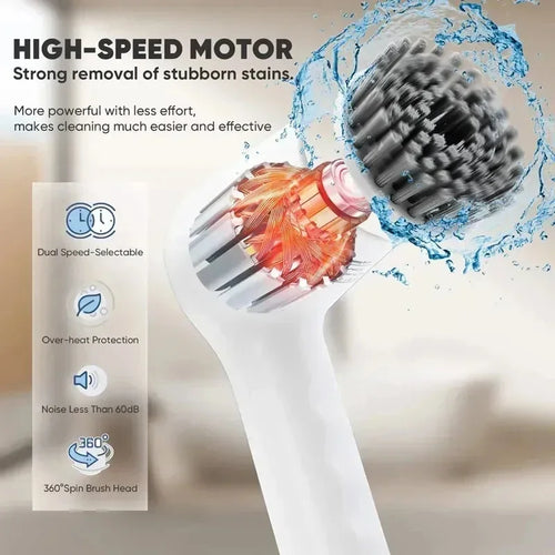 Cepillo eléctrico giratorio – Limpieza multifuncional